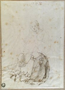 Sitting Mary With Child — Albrecht Dürer