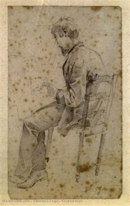 Seated Man — Silvestro Lega