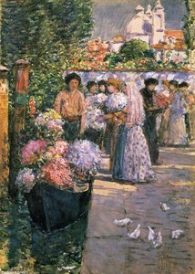 Flower Market — Frederick Childe Hassam