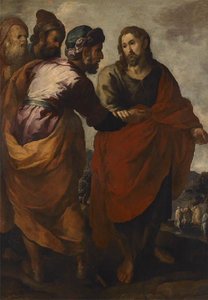 Les juifs demandant à saint Jean Baptiste s'il est le Christ