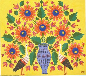 Lovely Spring, What Did You Bring. — Marija Primachenko, Naive Art