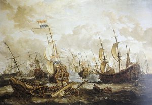 Four Days Battle, 1-4 June (1666) — Abraham Storck (sturckenburch)