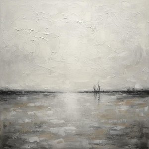Ephemeral Horizon: A Monochromatic Study Of Mist And Textured Silence — Laurent Roche