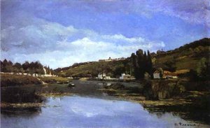 Chennevieres Au Bord De La Marne — Camille Pissarro