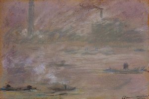 London, Boats On The Thames — Клод Моне, Impressionism