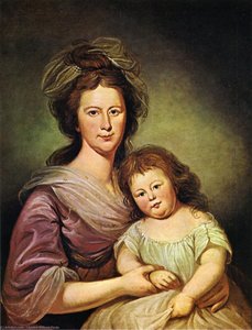 Mrs. Thomas Leiper And Her Daughter, Helen Hamilton Leiper — Charles Willson Peale