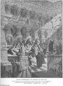 Daniel Interpreting The Writing On The Wall — Paul Gustave Doré