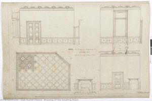 Drawing of the Smoking Room