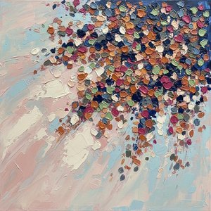 Celestial Drift In Ochre And Navy: A Spontaneous Study Of Sculptural Motion — Christian Noiret, Contemporary Abstract