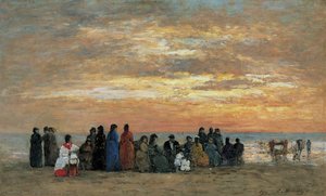 Deauville: Beach Scene — Eugène Louis Boudin, Impressionism