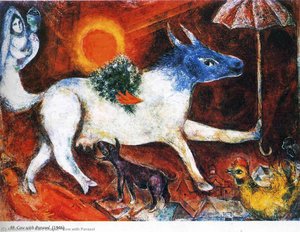 Die Kuh Mit Dem Sonnenschirm — Marc Chagall