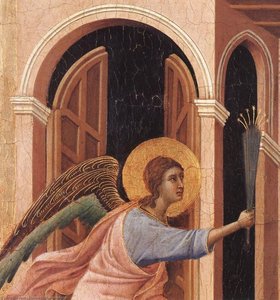 Announcement Of Death To The Virgin (detail) — Duccio Di Buoninsegna, Early Renaissance