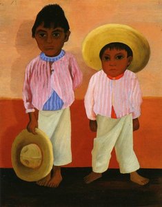My Godfather's Sons (portrait Of Modesto And Jesus Sanchez) — Diego Rivera