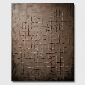 Monolithic Echoes Of Ancient Earth In Deep Umber And Sepia Relief — David Moreau