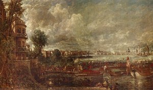 The Opening Of Waterloo Bridge Seen From Whitehall Stairs — John Constable, Romanticism