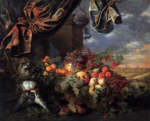 Still-life With Fruit And Monkey — Jan Fyt (joannes Fijt)