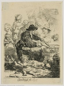 The Pancake Woman — Rembrandt Van Rijn, Dutch Baroque