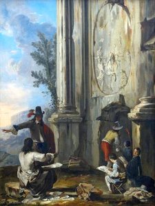 Signatories in Roman ruins