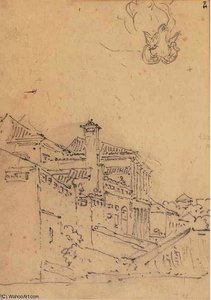 A Street Scene, Macao — George Chinnery