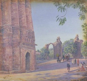 'the Kutub. Delhi. India. Novr. 1878' — Marianne North