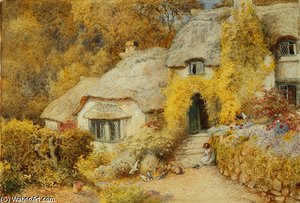 Cottages At Selworthy — Arthur Claude Strachan