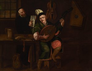 Bandura Player With A Jew — Michał Stachowicz