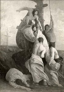 Indian Burial, (painting) — George De Forest Brush
