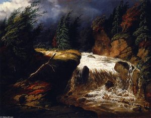 The Passing Storm, St. Féréol — Cornelius David Krieghoff