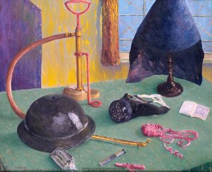 War Accessories A Group Of Objects Familiar To Civilians During The War, Including Red Tape — Herbert H Newton