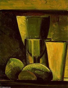 Bodegón Con Vasos Y Frutas — Pablo Picasso