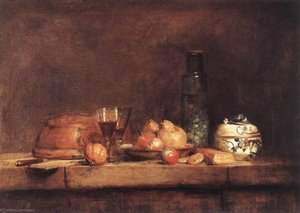 Still Life With Jar Of Olives — Jean-baptiste-siméon Chardin, Baroque