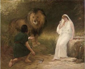 Una And The Lion — Heywood Hardy