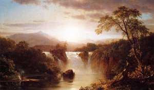 Landscape With Waterfall — Frederic Edwin Church