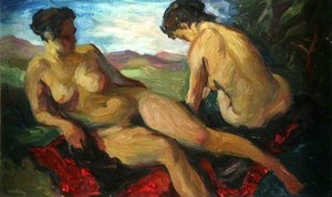 Two Figures in a Landscape