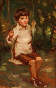 Anthony on a Swing (Boy on a Swing) (recto)