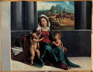 Madonna With The Child And St. John — Garofalo, Baroque Renaissance