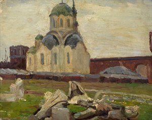 Monastery — Mikhail Nesterov
