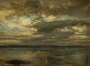 Coast scene, sunset