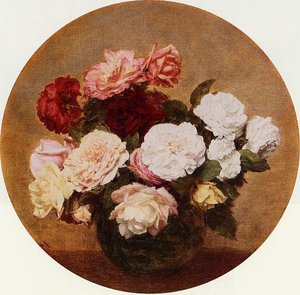 A Large Bouquet Of Roses — Henri Fantin-latour