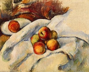 Apples On A Sheet — Paul Cézanne, Post-impressionism