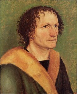 Männliches Porträt Vor Grünem Grund — Albrecht Dürer