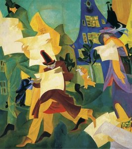 Zeitungsleser (newspaper Readers Ii) — Lyonel Feininger