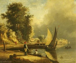 Figures By A River — George Vincent