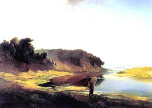 Landscape With A River And An Angler