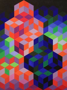 Duo-2 — Victor Vasarely, Op-art