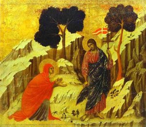 Maestó (back, Central Panel), Noli Me Tangere — Duccio Di Buoninsegna, Gothic