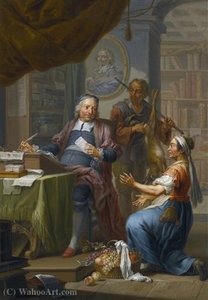 An Agent Collecting Taxes From A Hunter And A Farmer's Wife — Franz Christoph Janneck