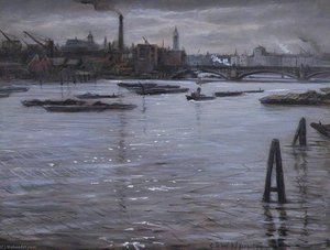The Thames At Southwark, London — Christopher Richard Wynne Nevinson