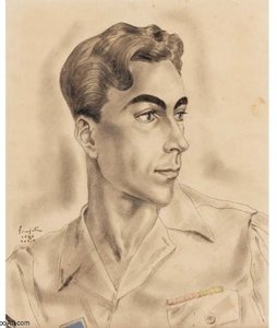 Portrait Du Prince Franz De Hohenlohe Caporal — Léonard Tsuguharu Foujita