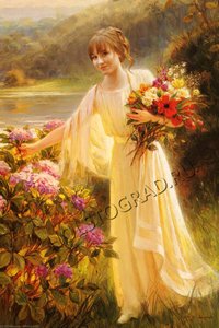 Gathering Flowers — Albert Lynch
